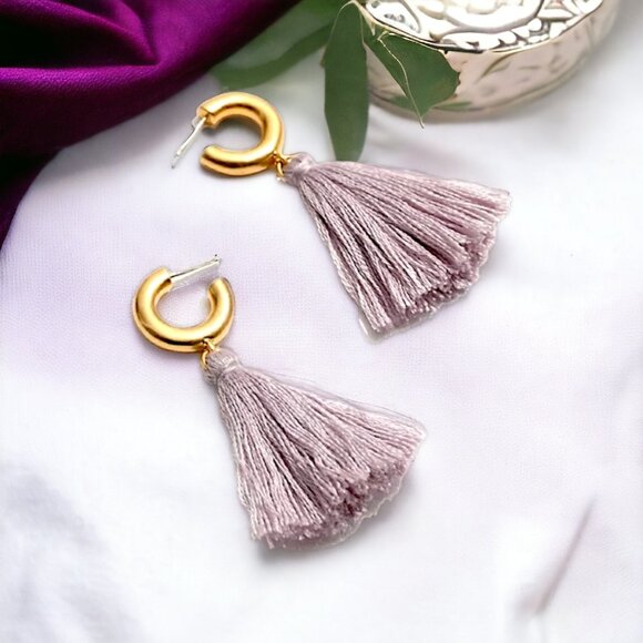 MADEWELL Tassel Hoop Earrings - Picture 1 of 3